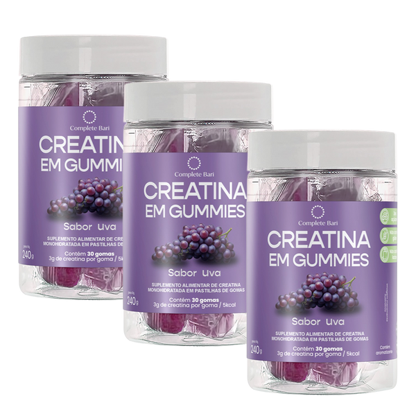 Kit Creatina em Gummies Uva