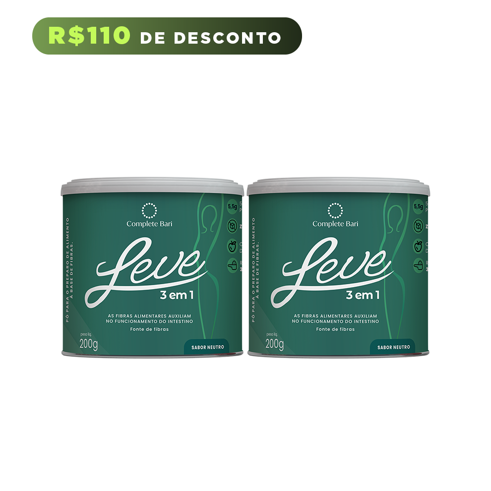 Kit Primeira Compra - 2 Complete Bari LEVE 3 em 1® Contra Reganho de Peso