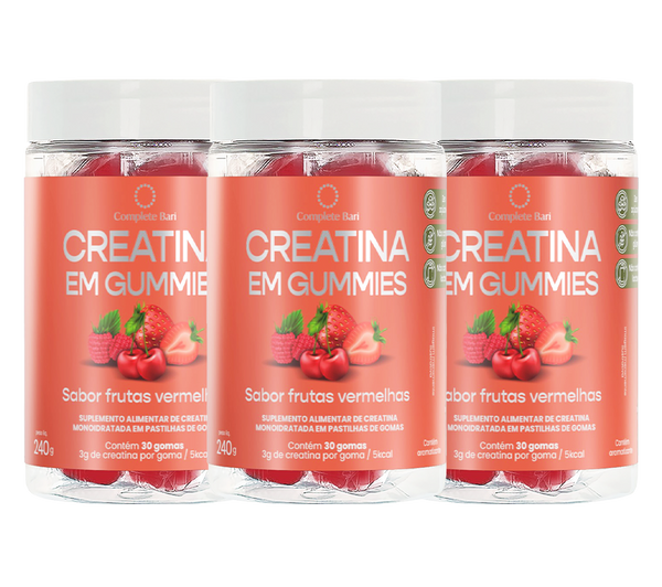 Kit Creatina em Gummies Frutas Vermelhas