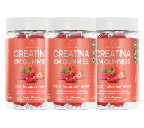 Kit Creatina em Gummies Frutas Vermelhas