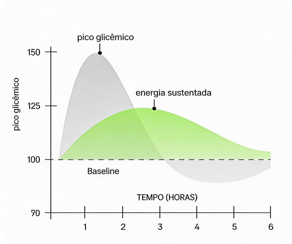 Pico Glicêmico x Energia sustentada