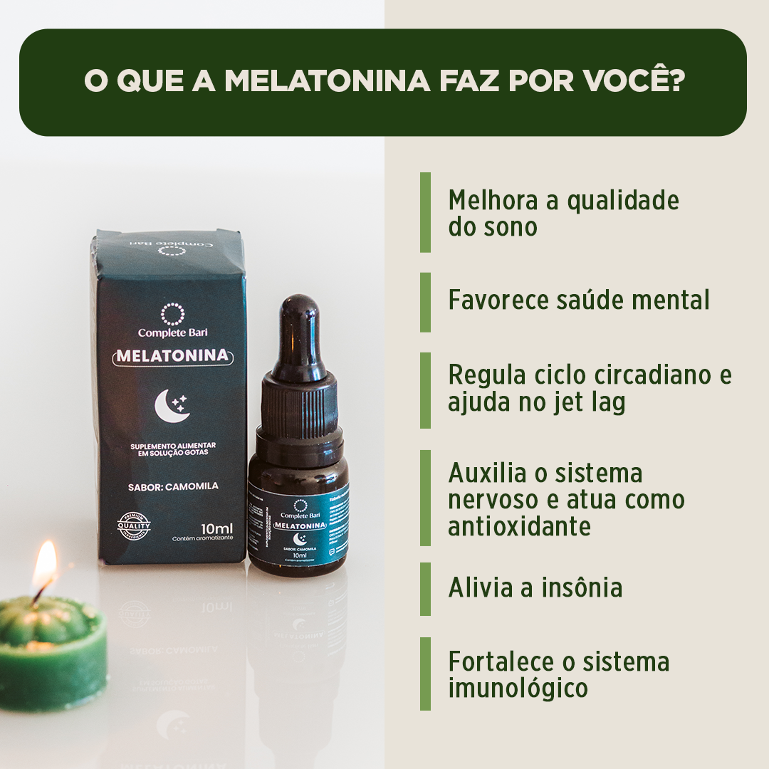 Kit 1 Multi + 1 Whey Isolado Baunilha com Chocolate + 1 Vitamina D3 + 1 Melatonina Complete Bari