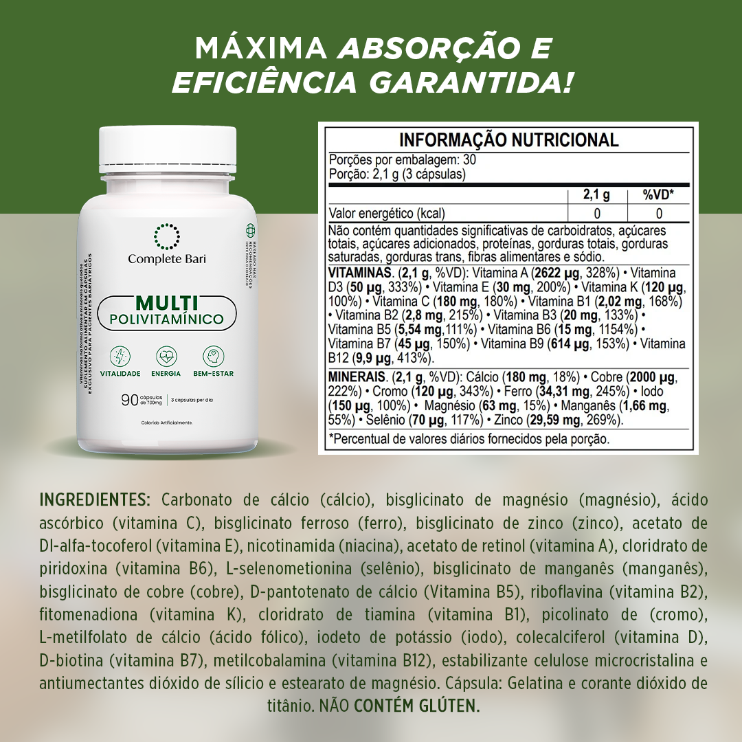 Multivitamínico Complete Bari Multi