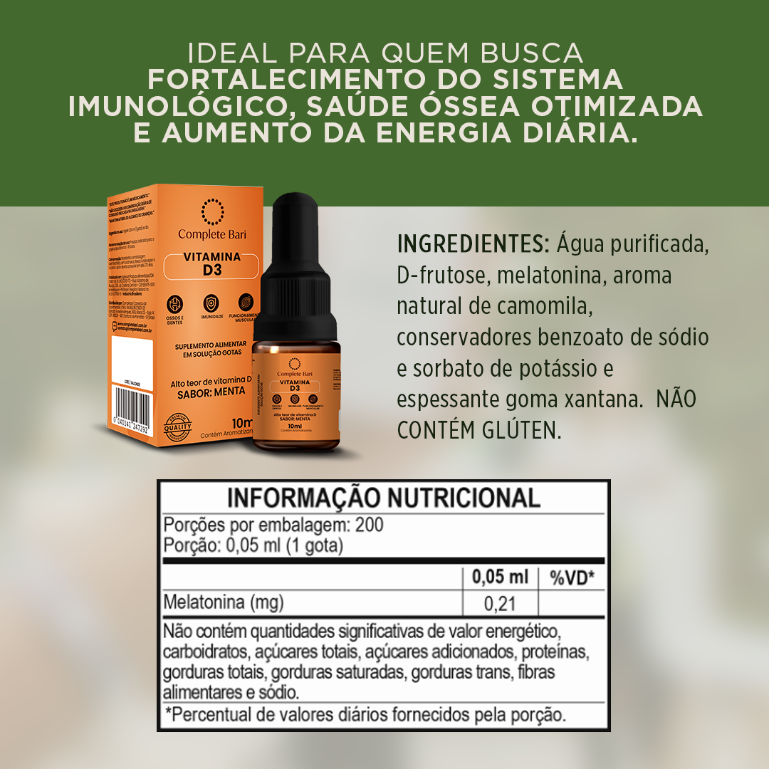 Kit 1 Multi + 1 Whey Isolado Neutro + 1 Vitamina D3 Complete Bari