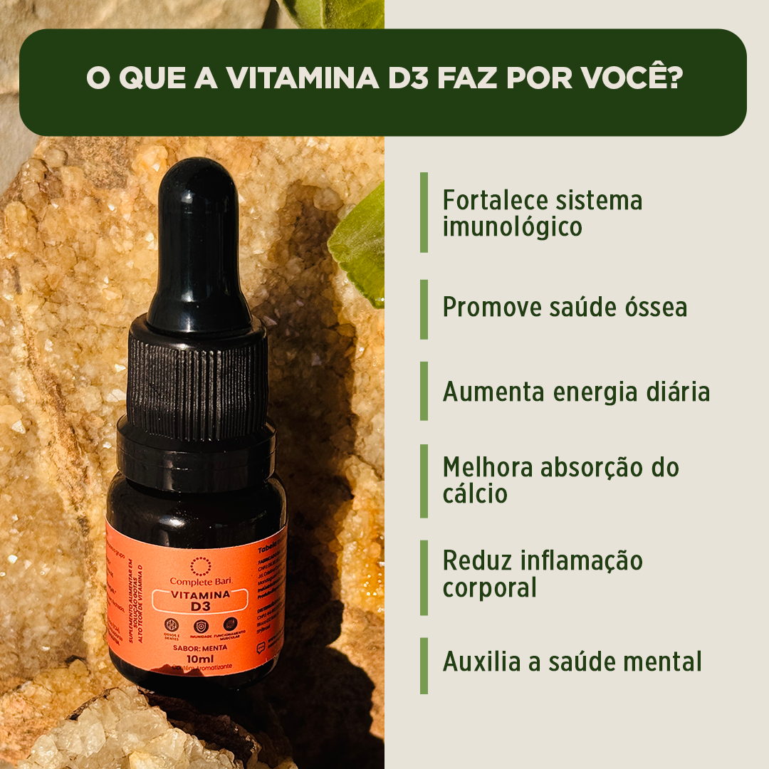 Kit 1 Multi + 1 Whey Isolado Neutro + 1 Vitamina D3 Complete Bari