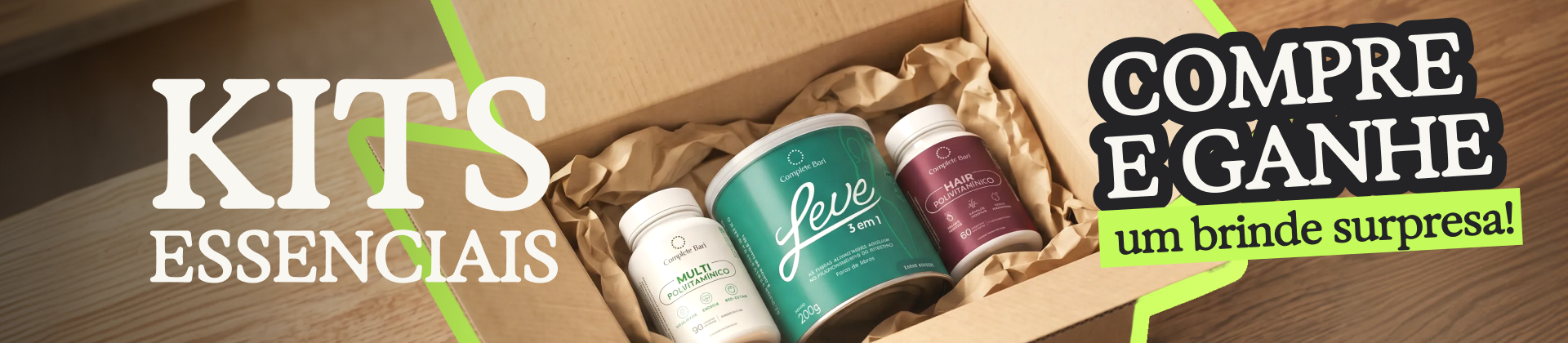Kits Essenciais: compre e ganhe um brinde surpresa!