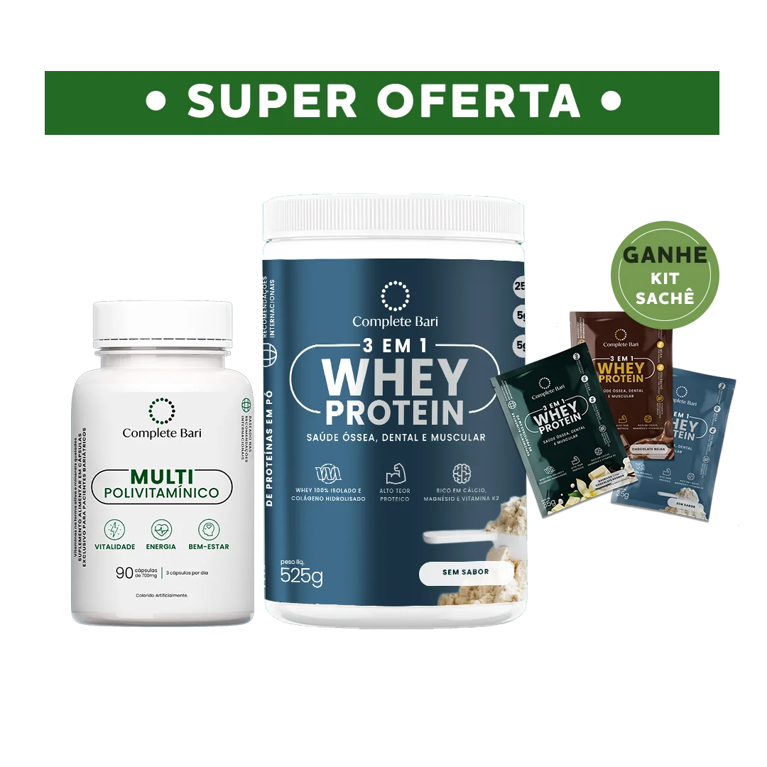 Kit 1 Multi + 1 Whey Isolado Neutro Complete Bari