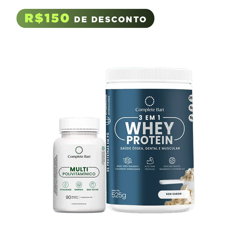 Kit Primeira Compra - 1 Multi + 1 Whey Isolado Neutro