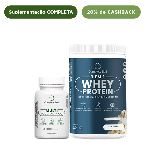 Kit 1 Multi + 1 Whey Isolado Neutro Complete Bari