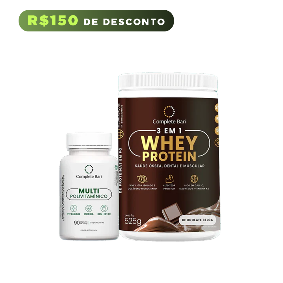 Kit Primeira Compra -  1 Multi + 1 Whey Isolado Chocolate Belga