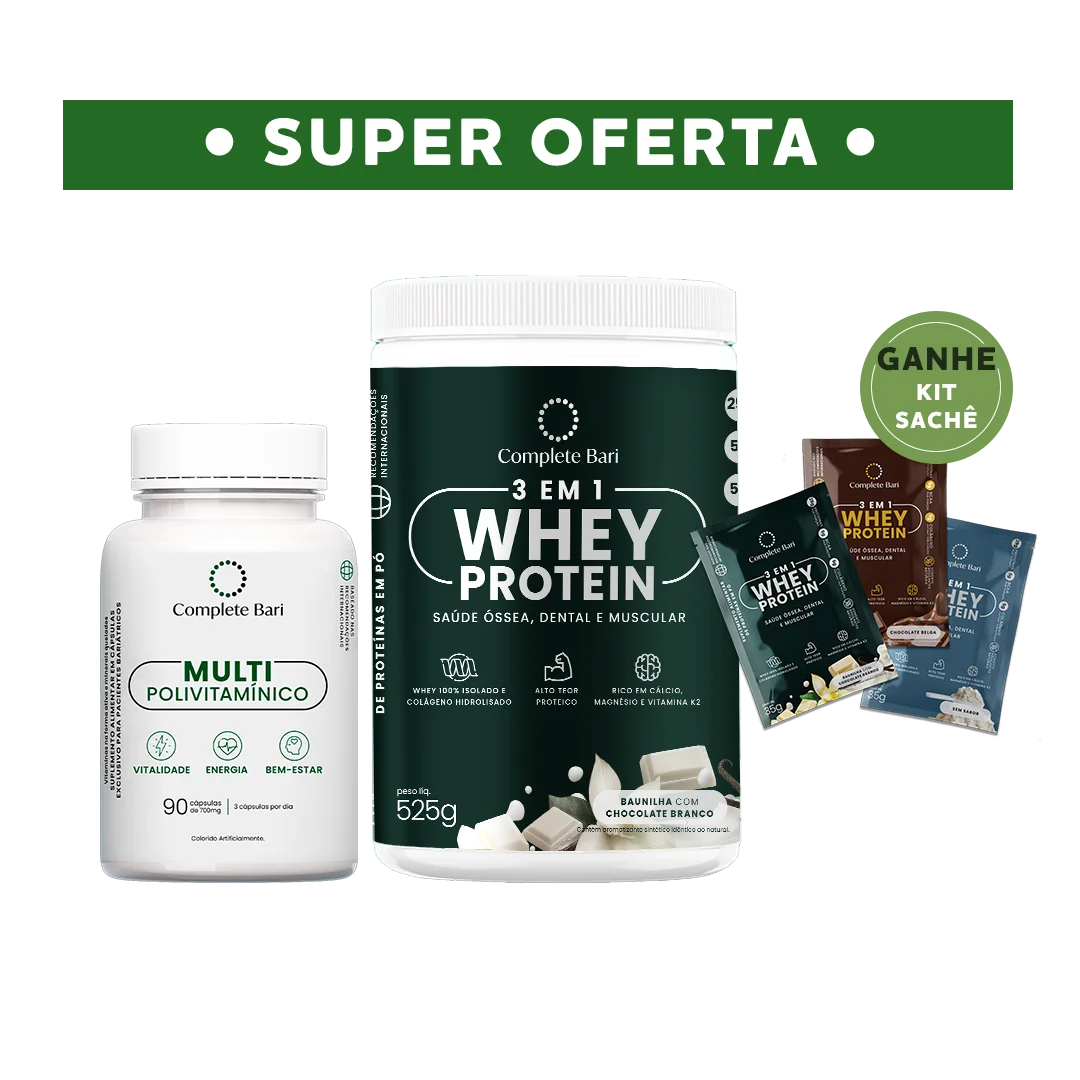 Kit 1 Multi + 1 Whey Isolado Baunilha com Chocolate Complete Bari