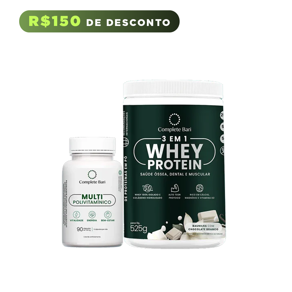 Kit Primeira Compra -  1 Multi + 1 Whey Isolado Baunilha com Chocolate
