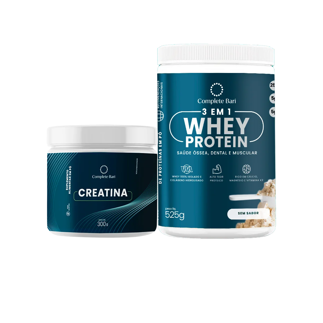 Kit 1 Whey Isolado Neutro + 1 Creatina Complete Bari