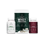 Kit Multivitamínico + Polivitamínico Cabelo e Unhas + Whey Protein Baunilha com Chocolate Branco