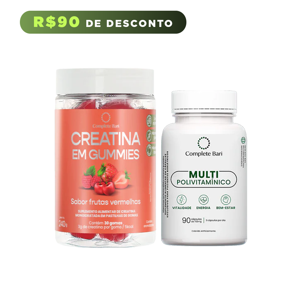 Kit Creatina em Gummies Frutas Vermelhas  + 1 Multivitamínico