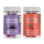 Kit Creatina em Gummies Uva + Creatina em Gummies Frutas Vermelhas