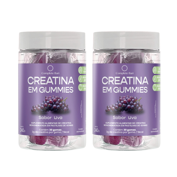 Kit Creatina em Gummies Uva