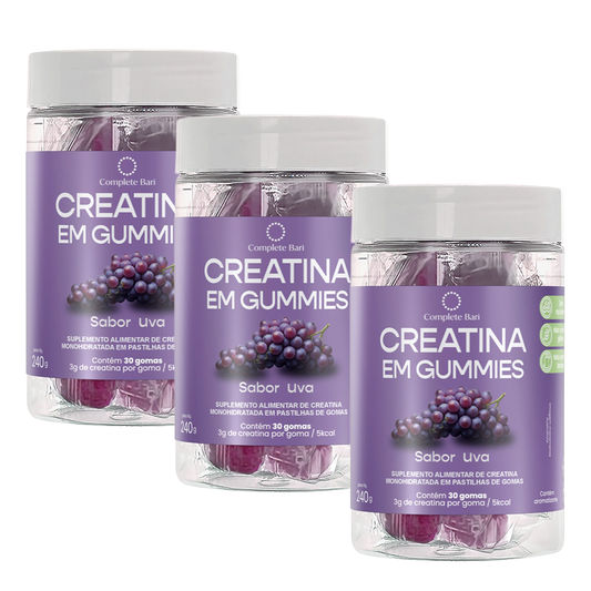 Kit 3 Creatina em Gummies Uva