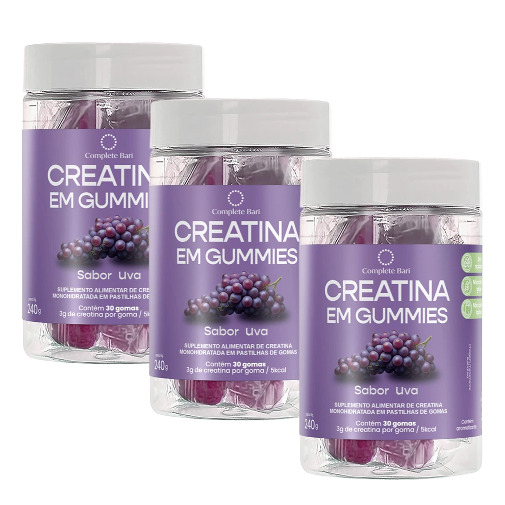 Kit Creatina em Gummies Uva