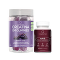 Kit Creatina em Gummies Uva + Polivitamínico Cabelo e Unhas