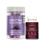 Kit Creatina em Gummies Uva + Polivitamínico Cabelo e Unhas