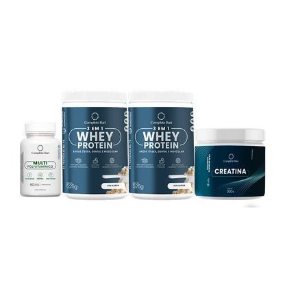 Kit 1 Multi + 2 Whey Isolado Neutro + 1 Creatina Complete Bari