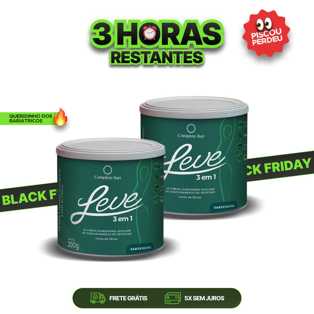 Kit 2 Complete Bari LEVE 3 em 1® Contra Reganho de Peso