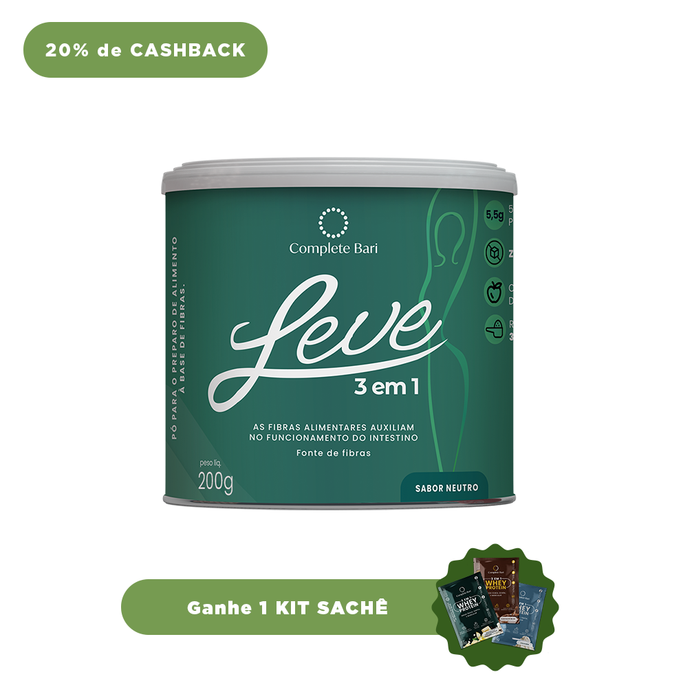 Complete Bari LEVE 3 em 1® Contra Reganho de Peso - Ganhe 1 Kit Sache Whey Protein