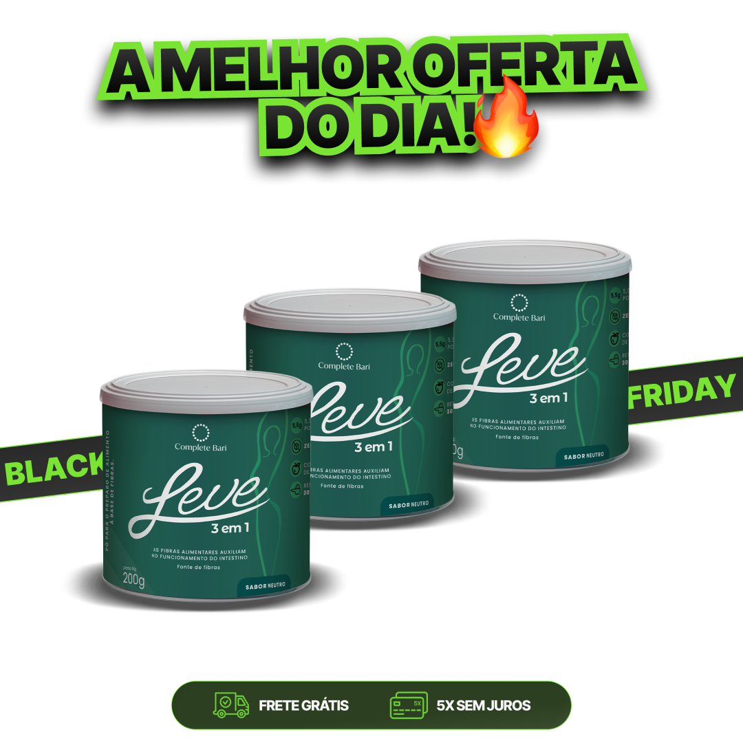 Kit 3 Complete Bari LEVE 3 em 1® Contra Reganho de Peso