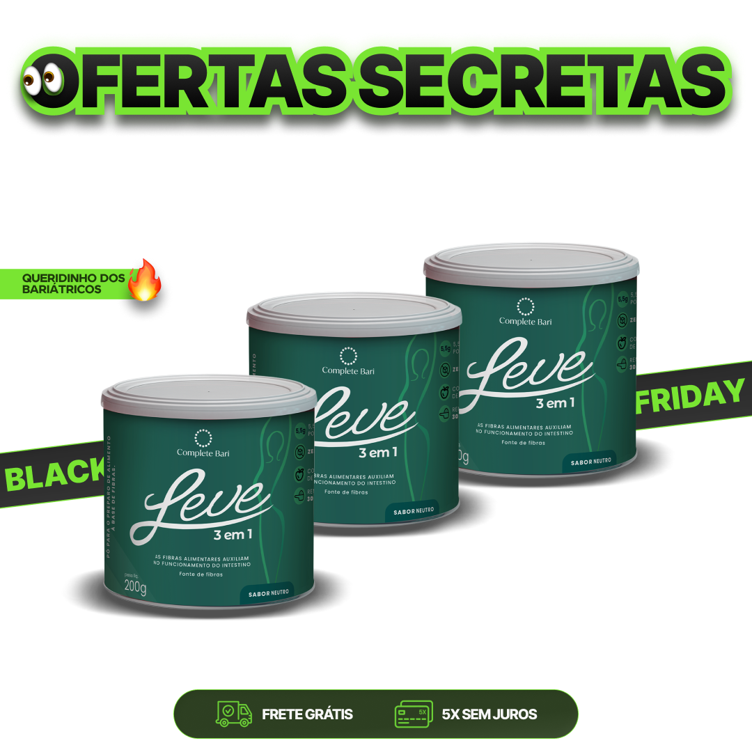 Kit 3 Complete Bari LEVE 3 em 1® Contra Reganho de Peso