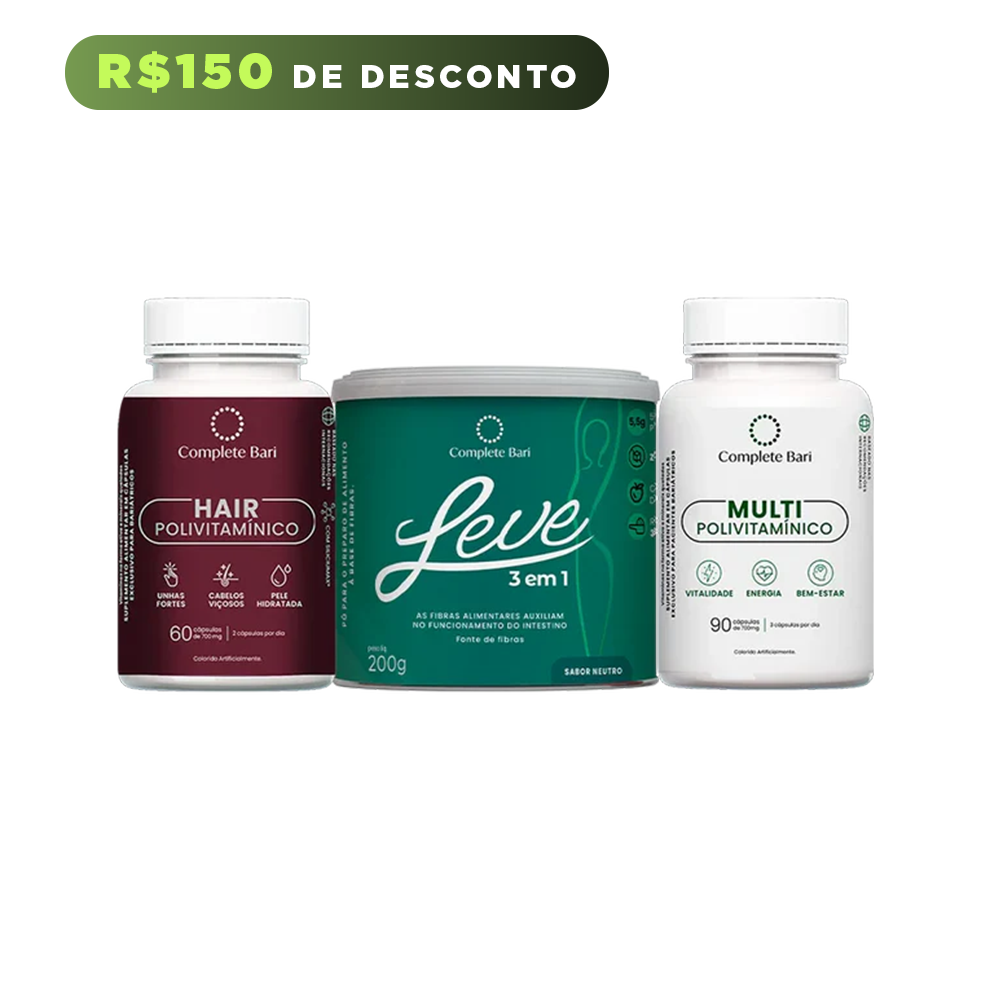 Kit Primeira Compra - 1 LEVE 3 em 1® + 1 Multivitamínico + 1 Polivitaminico