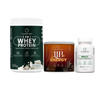 Kit 1 Multi + 1 Whey Baunilha com Chocolate + 1 Lib Energy