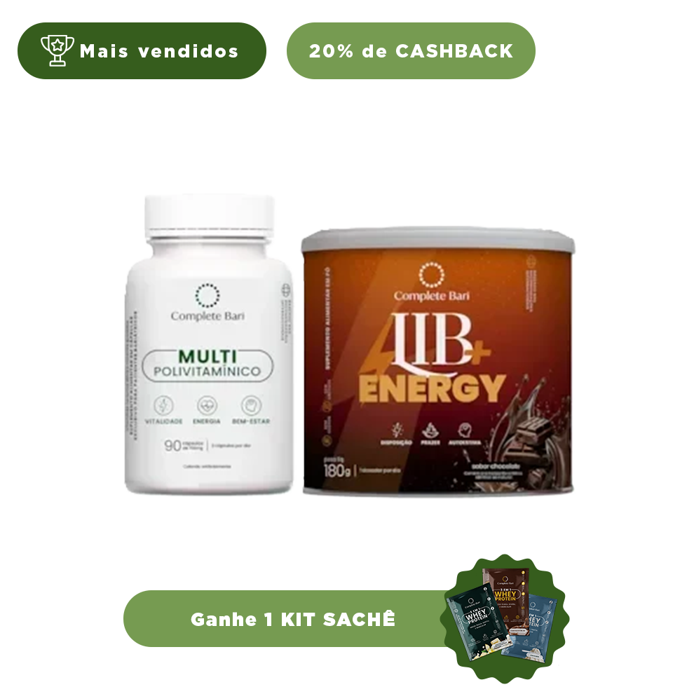 Kit 1 Multi + 1 Lib Energy Complete Bari - Ganhe 1 Kit Saches
