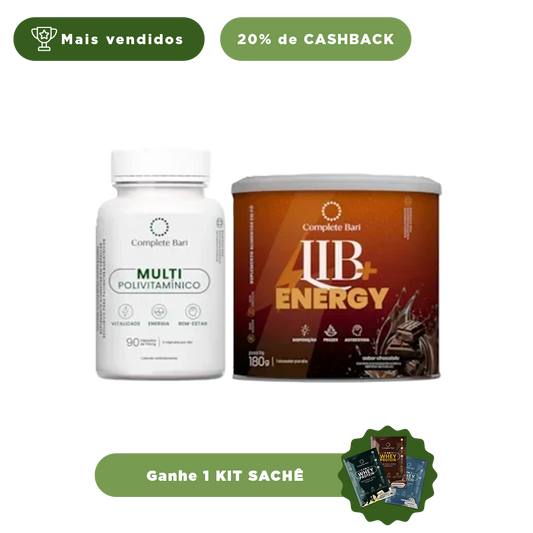 Kit 1 Multi + 1 Lib Energy Complete Bari - Ganhe 1 Kit Saches