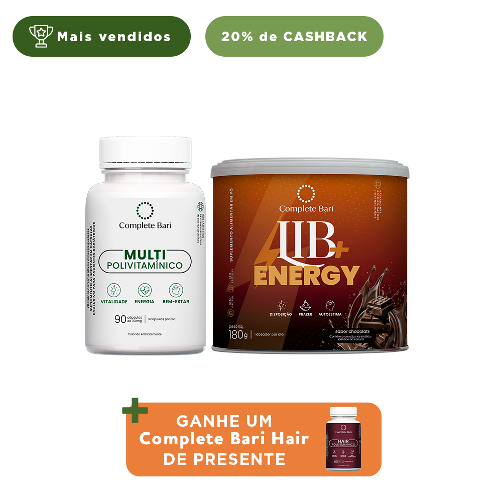Kit 1 Multi + 1 Lib Energy Complete Bari - Ganhe 1 Hair de brinde