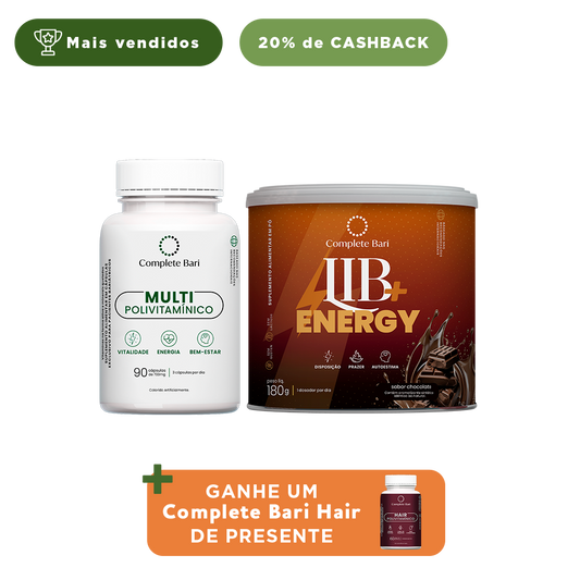 Kit 1 Multi + 1 Lib Energy Complete Bari - Ganhe 1 Hair de brinde