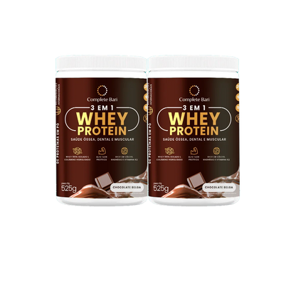 Kit 2 Whey Isolado Chocolate Belga Complete Bari