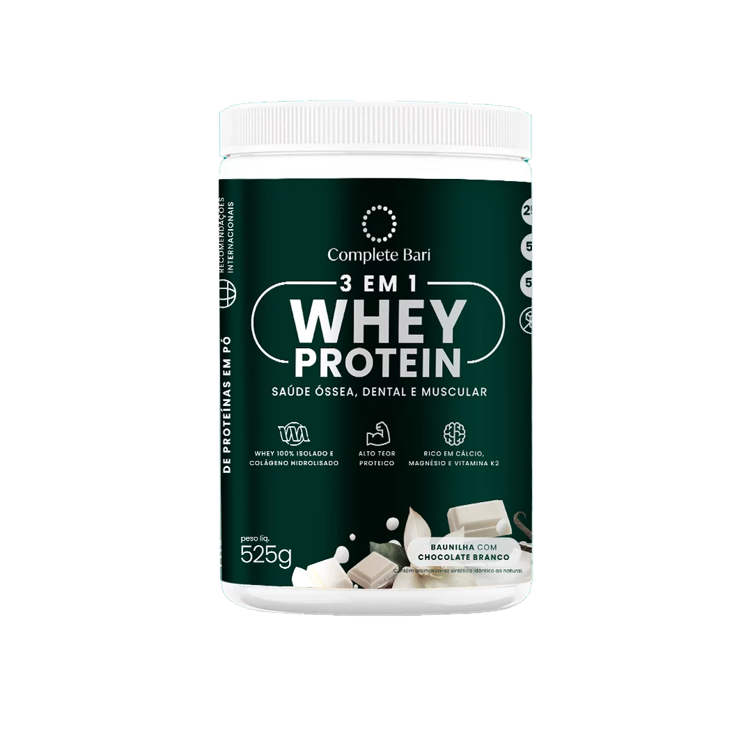 Whey Isolado 3 em 1 Baunilha com Chocolate 525gr Complete Bari