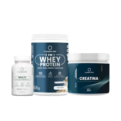 Kit 1 Multi + 1 Whey Isolado Neutro + 1 Creatina Complete Bari