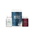 Kit Multivitamínico + Polivitamínico Cabelo e Unhas + Whey Protein Neutro