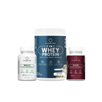 Kit Multivitamínico + Polivitamínico Cabelo e Unhas + Whey Protein Neutro