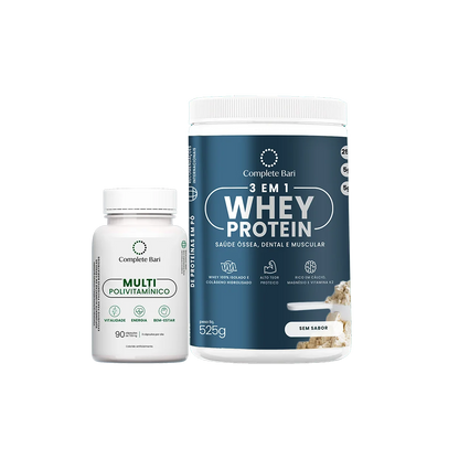 Kit 1 Multi + 1 Whey Isolado Neutro Complete Bari