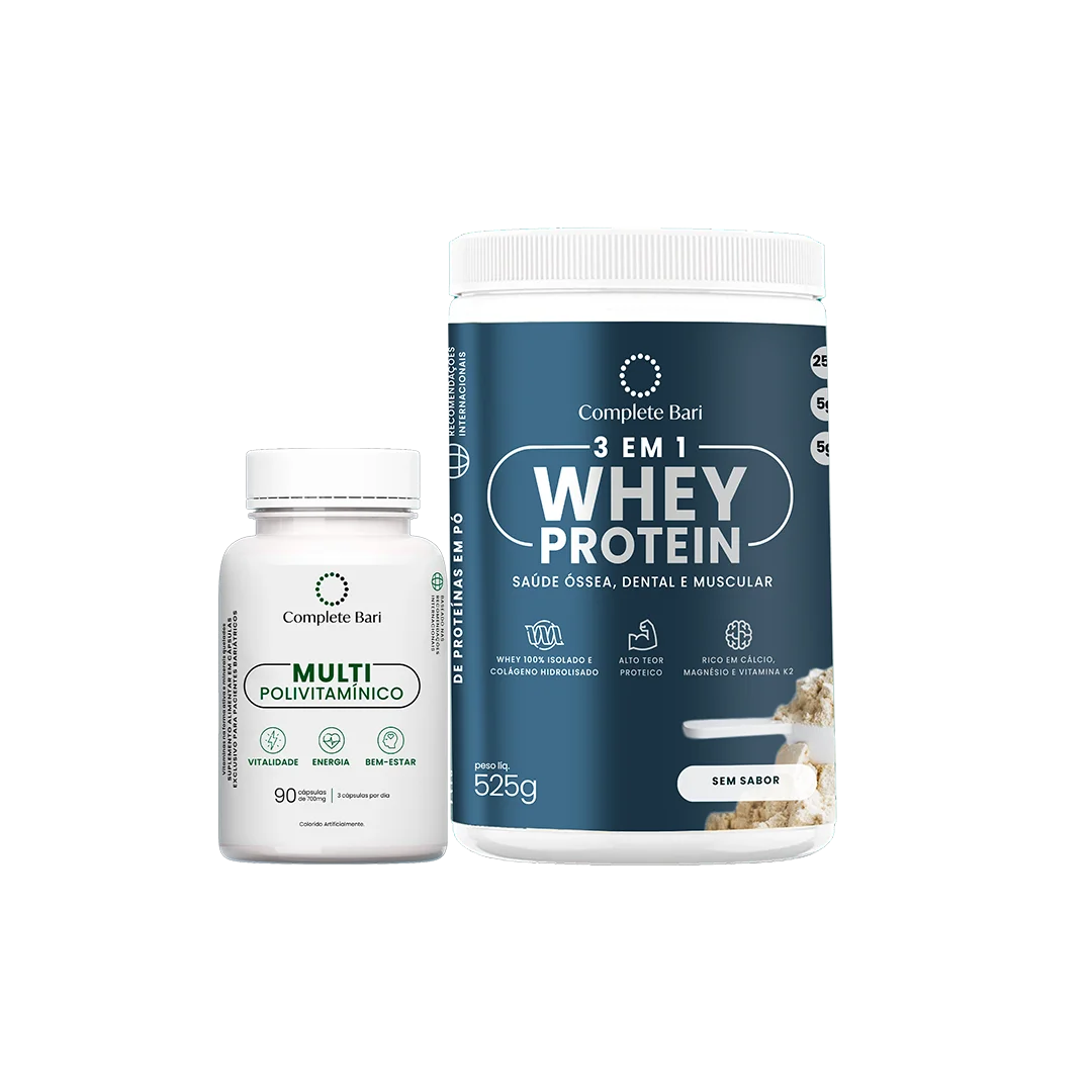 Kit 1 Multi + 1 Whey Isolado Neutro + Brinde