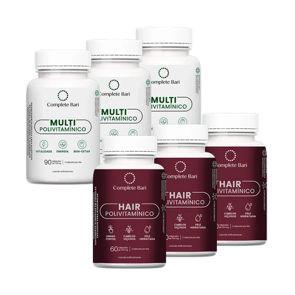 Kit Multivitamínico + Polivitamínico Cabelo e Unhas