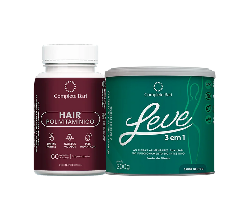 Kit Leve Neutro - Ação 3 em 1 + Polivitamínico Cabelo e Unhas