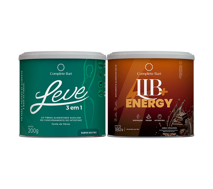 Kit 1 LEVE 3 em 1® Contra Reganho de Peso  + 1 Lib Energy Complete Bari