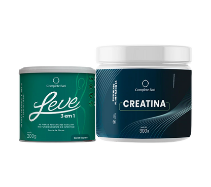 Kit 1 LEVE 3 em 1® Contra Reganho de Peso + 1 Creatina Complete Bari