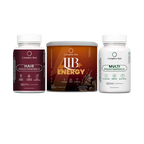 Kit Multivitamínico + Polivitamínico Cabelo e Unhas + Lib Energy Chocolate