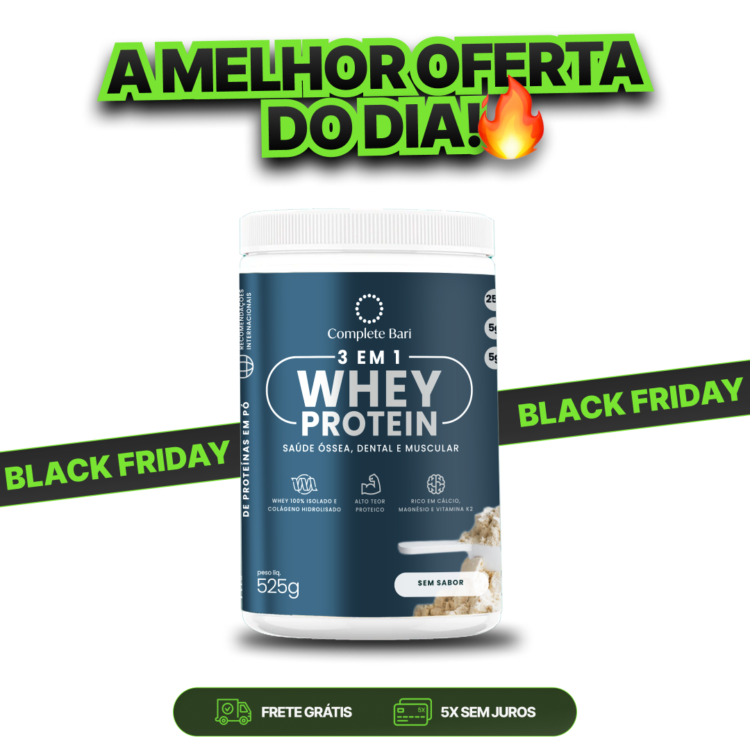 Whey Isolado 3 em 1 Neutro 525gr Complete Bari