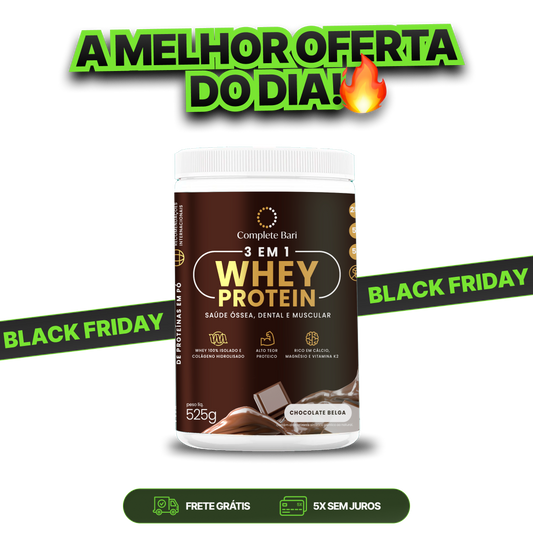 Whey Isolado 3 em 1 Chocolate Belga 525gr Complete Bari
